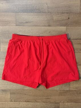 Lululemon Size XXL Men’s Red Workout Shorts W/ Liner 5” Inseam Fitness Bottoms